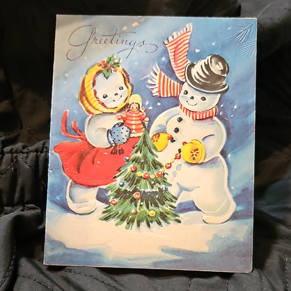 Festive Snowman Holiday Greeting Card